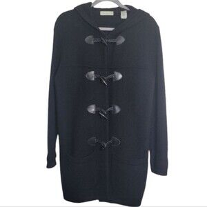 Lord & Taylor Black Wool Sweater Coat Size S